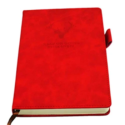 Image of A5 Ruled Notebook Journal Hardcover Executive Notebooks with Premium Thick Paper, College Lined Journal, 8.3&quot;x5.7&quot;,360 Page, Perfect for Office Home School Business Writing &amp; Note Taking (Red)