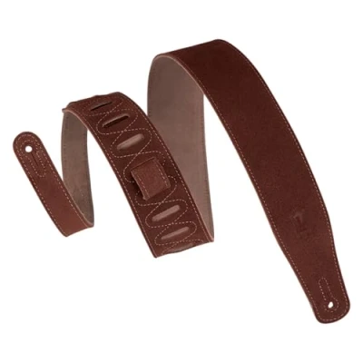 Image of Levy&#039;s MS26 RST 2.5 inch Suede Leather Strap Rust