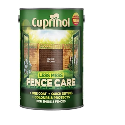 Image of Cuprinol 5191660 Less Mess Fence Care Exterior Woodcare, Rustic Brown