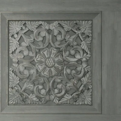Image of Fine Decor UK Carved Panel Gunmetal Grey