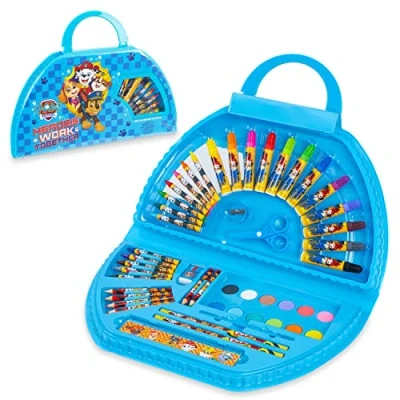 Image of Paw Patrol Art Set, Colouring Sets for Children, Over 40 Supplies Kids (Blue)