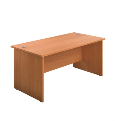 Image of Office Hippo Panel Desk with 2 Mobile Storage Including Filing Drawer, A4, Foolscap, MFC, Beech, 120 x 80 73 cm