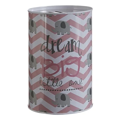 Image of Premier Housewares 1411326 Dream Big Money, Tin, Pink, 10 x 15 cm