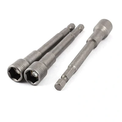 Image of Sourcingmap a14050200ux0050 10 x 100 mm Magnet Hex Socket Nut Driver Setter (3 Pieces), 10mm 100mm