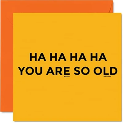 Image of Funny Birthday Cards for Men Women You Are So Old Rude Card Mum Dad Brother Sister Son Daughter Friend Uncle Auntie, 145mm x Joke Humour 30th 40th 50th Bday Greeting