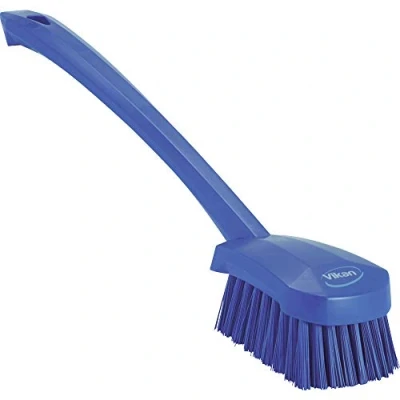 Image of Vikan 41868 Hand Held Brush, Polypropylene, Polyester Bristle, 15 3/4&quot;, Purple
