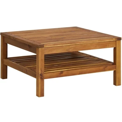 Image of vidaXL Coffee Table 65x65x35 cm Solid Acacia Wood