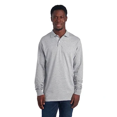 Image of Jerzees Men&#039;s Spot Shield Polo Sport Shirt, Long Sleeve Oxford, Large