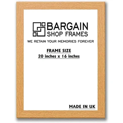 Image of Bargain Shop Az OAK WOODEN EFFECT PICTURE PHOTO POSTER FRAMES (20&quot; x 16&quot; (508mm 406.4mm))