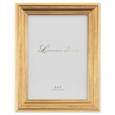 Image of Lawrence Frames Sutter Burnished Picture Frame, 5 by 7 Inch, Gold