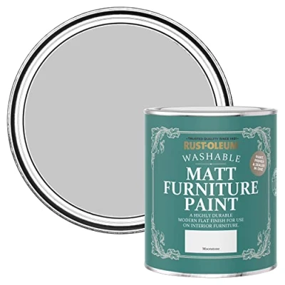 Image of Rust Oleum Off White Furniture Paint in Matt Finish Moonstone 750ml