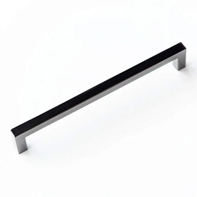 Image of 160mm Black Nickel Square Frame Handle for Kitchen Cabinets Bedroom Bathroom Cupboards Furniture