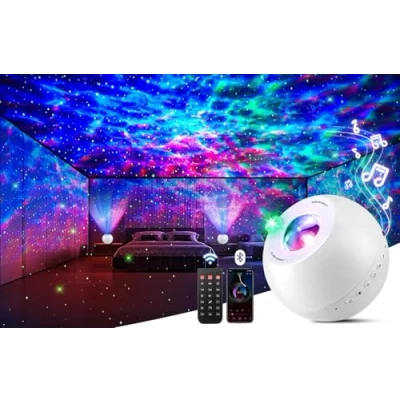 Image of Galaxy Projector Ceiling Projector, 15 Colors+15 White Noises Star Night Light for bedroom,Bluetooth+ Dimmable Sensory Lights Autism,Baby Kids LED