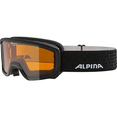 Image of ALPINA Unisex Children, SCARABEO DH ski goggles, black, One Size