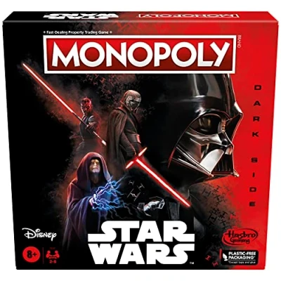 Image of Monopoly: Disney Star Wars Dark Side Edition Board Game for Families, Games Children, Gift