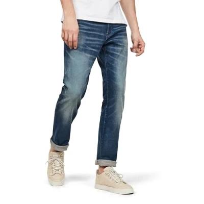 Image of G STAR RAW Men&#039;s 3301 Regular Straight Jeans, blue (worker faded 51002 A088 A888), 29W / 34L