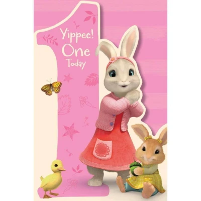 Image of Peter Rabbit Age 1 Birthday Card