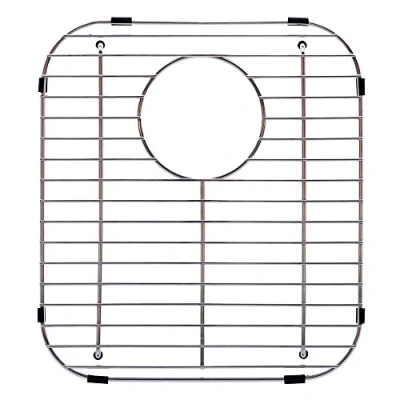 Image of Franke FGD75 Stainless Steel Universal Double Bowl Sink Grid with Rear Drain, 13.13&quot; x 11.63&quot;