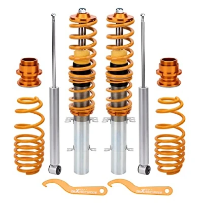 Image of maXpeedingrods Coilovers Lowering Suspension Kits for VW Golf4/for Seat Leon 1M1/for New Beetle (9C1, 1C1) Golden