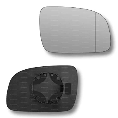 Image of Less4spares Replacement Wing Mirror Glass Right Compatible with VW Polo 2000 2002 CLIP ON Driver Off side Blind Spot