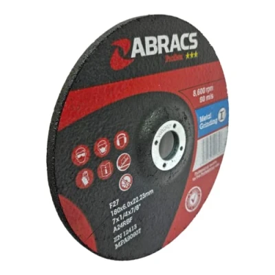 Image of 5 Pack Abracs Metal Grinding Wheel 180mm Disc for Angle Grinder 6mm Thick