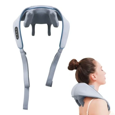 Image of Shiatsu Neck Massager, Shoulder Back Massager with Heat, Kneading Massage Pillow for Deep Tissue Relief, Cordless Electric Neck, Back, and Shoulders Ideal Gifts Mom Dad