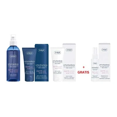 Image of ZIAJA ACAI Day Cream 50 ml, Night Hyaluronic Acid Tonic 200 ml + Face Serum (Face Care Set)