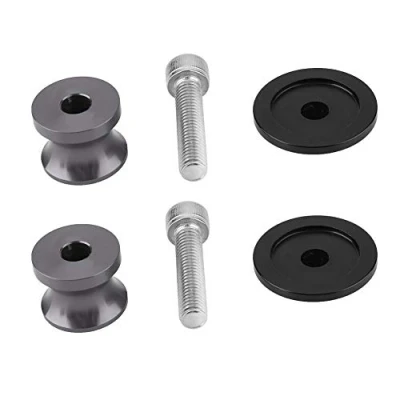 Image of Suuone Sliders Stand, 2pcs 6mm Motorcycle CNC Rear Stand Swing Arm Spool Swingarm Bobbins (Titanium)