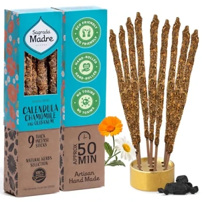 Image of Aromasenses. Organic Natural Incense Holy Herbs (Calendula Chamomile Olibanon)