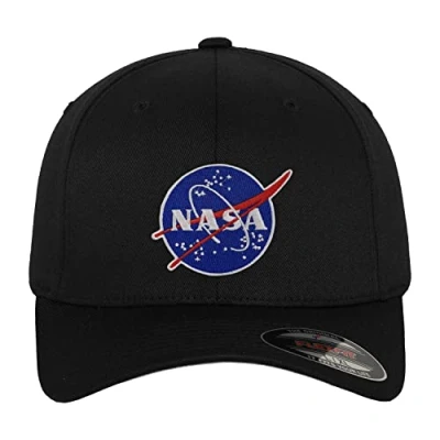 Image of Nasa Officially Licensed Insignia Flexfit Cap (Black), Large/X Large
