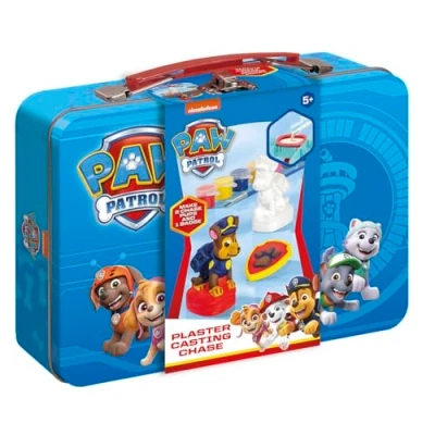 Image of Paw Patrol kit for making plaster figures in a nice gift box, 6 colors, brushes