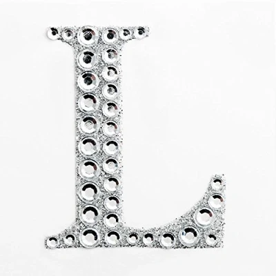 Image of 5cm Diamante Self Adhesive Glitter Sticker Letter L
