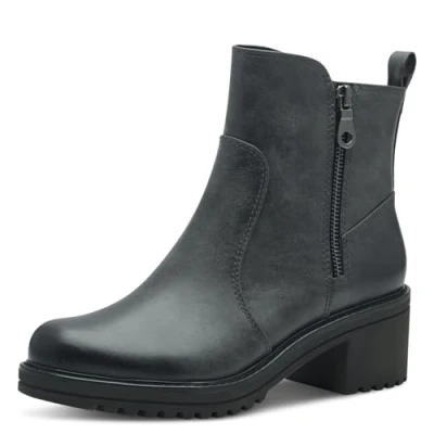 Image of MARCO TOZZI Women&#039;s Bootie Zip + Briefs 2 25430 43 Ankle Boot, Dark Grey, 6.5 UK