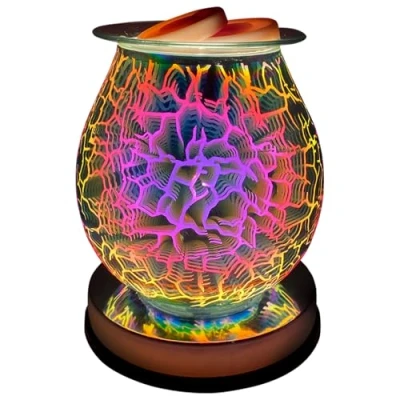 Image of 3D Touch Electric Melt Burner Diffuser, Wax &amp; Oil Burner. Stunning New Home Gifts, Decor, Room Bedroom Accessories and Office Accessories. (Lightining)