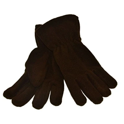 Image of Childs Fleece Gloves, Brown, Age 5/7