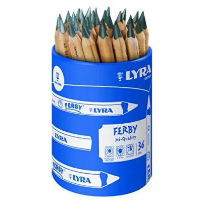 Image of LYRA Ferby Wooden Chunky Graphite Pencils, 36 Pieces, Easy To Hold, Schoolpack, Ideal for Young Children &amp; Primary Schools
