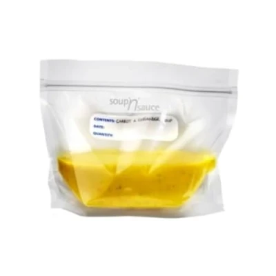 Image of Lakeland Soup &#039;n&#039; Sauce Sealed Freezer Clear Storage Bags, 1 Litre Pack of 20