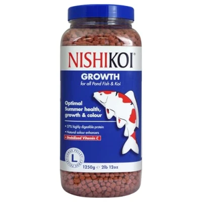 Image of Nishikoi Growth Complete Food for Koi and Pond Fish Large Pellets 1250g