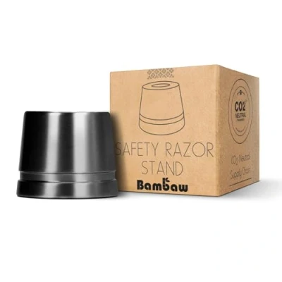 Image of Bambaw Black Safety Razor Stand Does Not Fit All Razors Holder Shave Double Edge Shaving