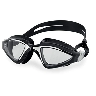 Image of SEAC Lynx Swimming Goggles, Great for Pool and Sea Unisex Adult, Black/Orange LF, Standard