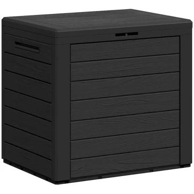 Image of vidaXL Garden Storage Box Anthracite 58.5x46x55 cm Polypropylene