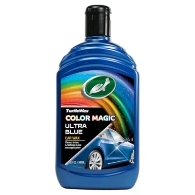 Image of Turtle Wax 52709 Color Magic Car Paintwork Polish Restores Colour &amp; Shine Blue 500ml