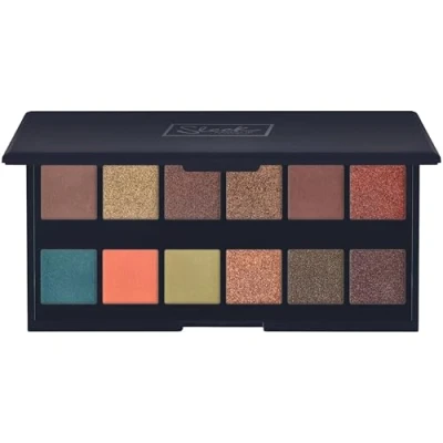 Image of Sleek MakeUP i Divine Eyeshadow Palette, 12 Shades in a Mix of Matte, Shimmer, Foil and Due Chrome, Blendable Highly Pigmented, Grounded