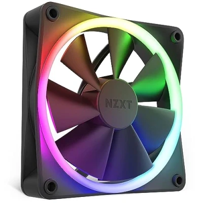 Image of NZXT F120 RGB Fans RF R12SF B1 Advanced Lighting Customization Whisper Quiet Cooling Single (RGB Fan &amp; Controller REQUIRED NOT INCLUDED) 120mm Black
