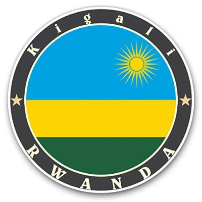 Image of 2 x Heart Stickers 10 cm Rwanda Kigali Flag Africa Travel Fun Decals for Laptops,Tablets,Luggage,Scrap Booking,Fridges #5189