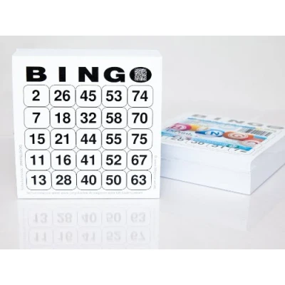 Image of 200 large printed Bingo cards for seniors system 25 from 75