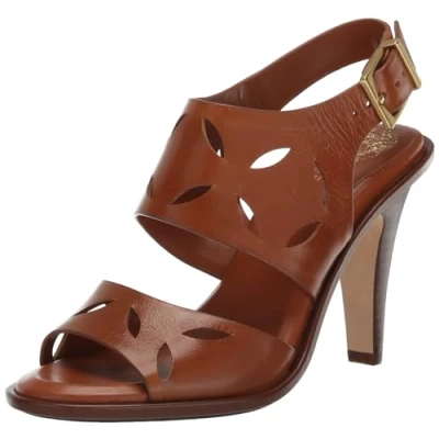 Image of Vince Camuto Women&#039;s Frinnas Heeled Sandal, Warm Caramel, 7.5 UK
