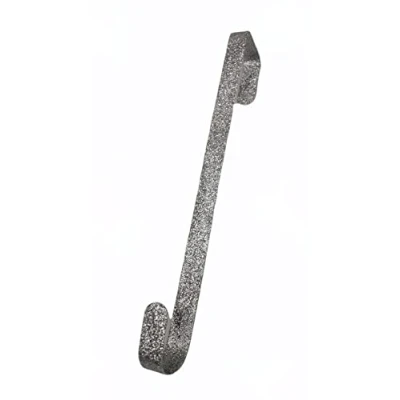 Image of Floralcraft 13&quot; Silver Glitter Wreath Hook, Over Door Hanger for Christmas Wreaths (Set of 2)