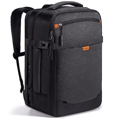 Image of Inateck 38.5 46.2L Expandable Travel Backpack Cabin Rucksack Large Hand Luggage for Airplane with 17.3&quot; Laptop Compartment, bag Carry on Men and Women