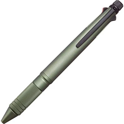 Image of uni Jetstream 4&amp;1 Metal Edition, 0.5mm Ballpoint Pen (Black, Red, Blue, Green) and Mechanical Pencil, Dark Green (MSXE52000A05.7) (MSXE5200A5.7)
